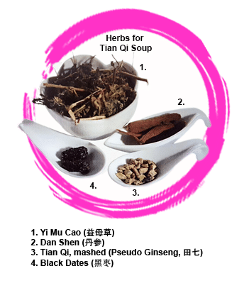 Tian Qi Soup Confinement Food Recipe