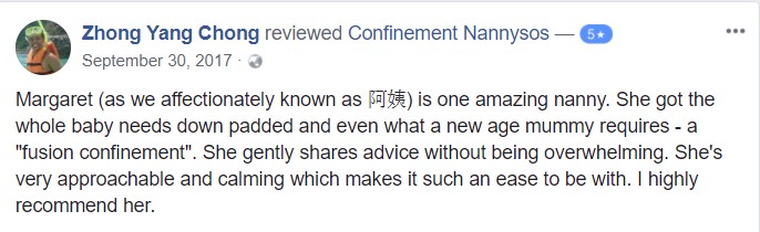 Confinement Nanny Review By Zhong Yang Chong