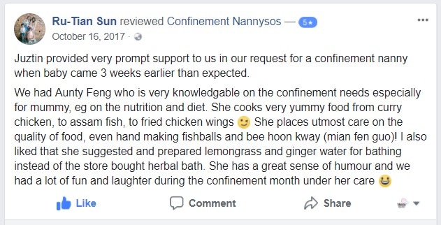 Confinement Nanny Review 4- NannySOS Agency