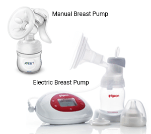 Manual or Electric Breast Pump