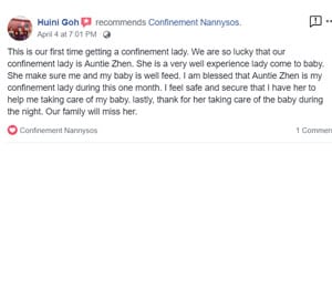 Confinement Nanny Review By Huini