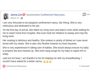 Confinement Nanny Review By Jenna Lim