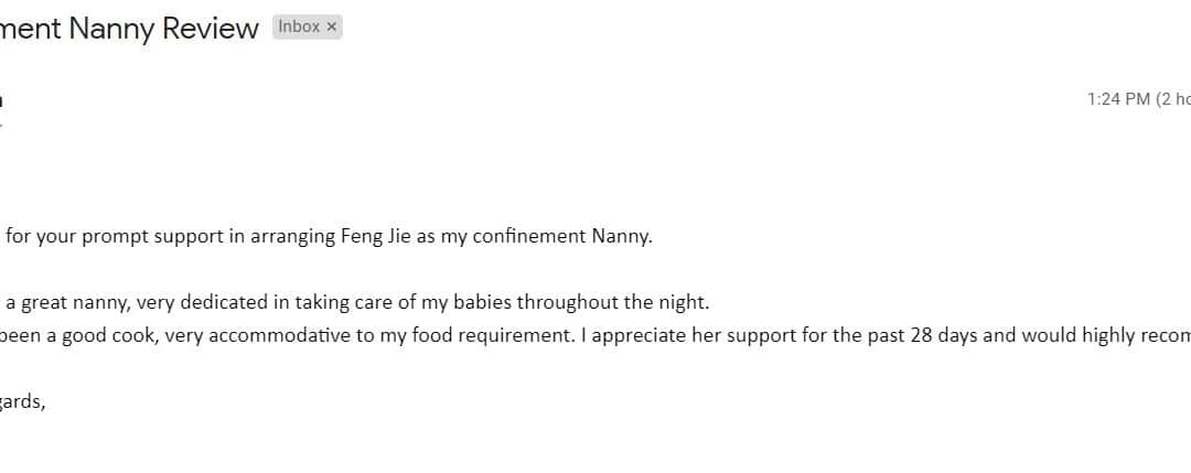 Confinement Nanny Review By Raphaela