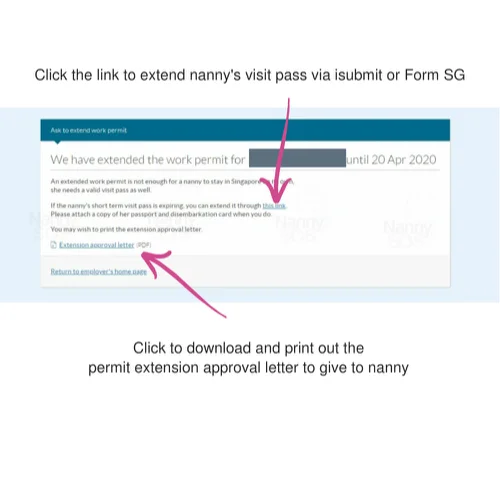 confinement nanny work permit extension step 5