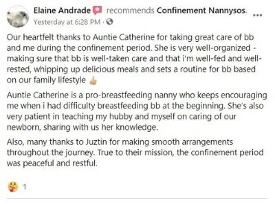 Confinement Nanny Review By Elaine GGW